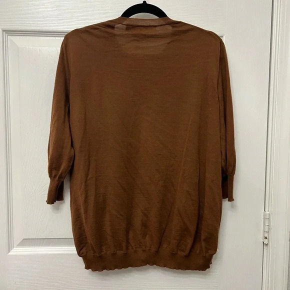 ! Marni Crew Neck Cashmere Knitted Cardigan Sweater Three-Quarter Sleeve… - Picture 2 of 5